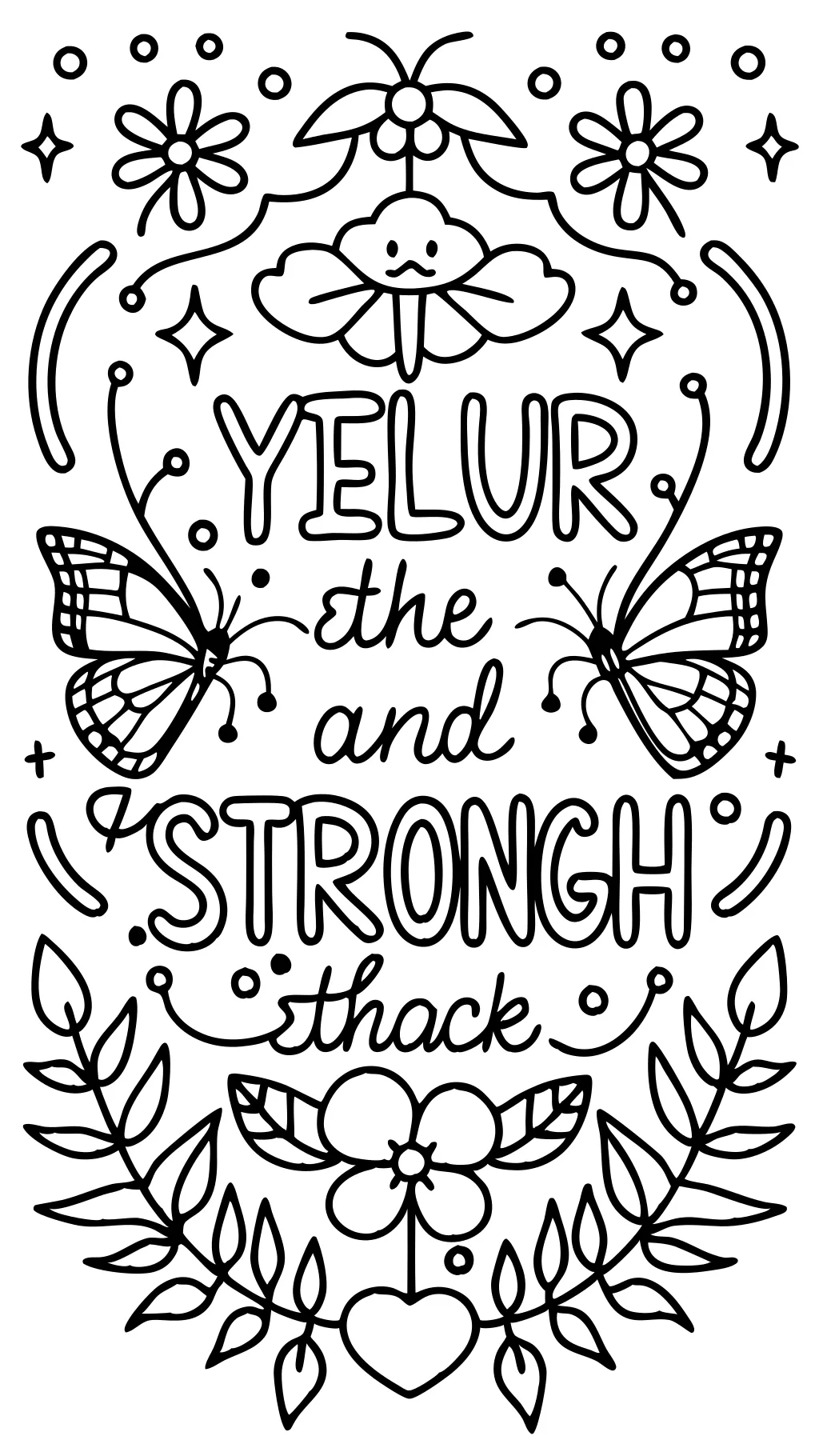 coloring pages positive quotes